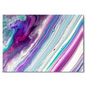Картина «Фиолетово-бирюзовые полоски» фото
