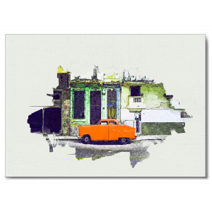 Картина «Оранжевая машина» фото