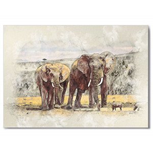 Картина «Пара слонов» фото